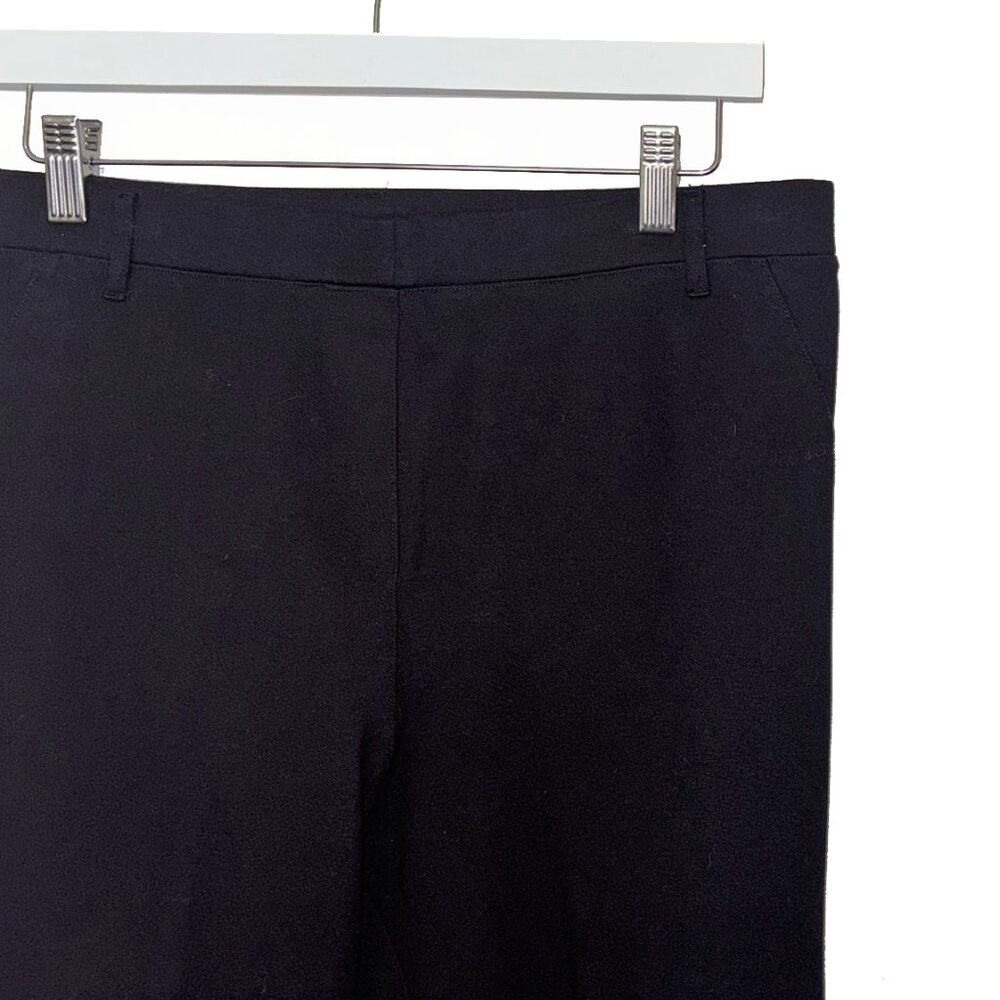Quince Black Ultra-Stretch Ponte Straight Leg Pants - Size L Petite